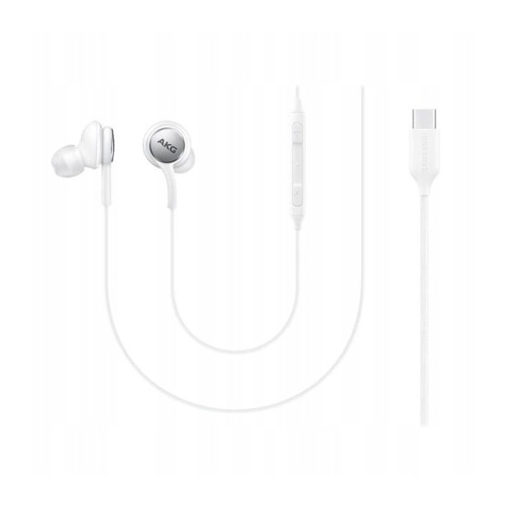 Oryginalne słuchawki Samsung AKG IC100BW GP-TOU021CSKWW USB-C Biały (bulk EU) Samsung Typ C Samsung Biały