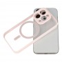 Acrylic Color Magsafe Case Samsung S24 Przezroczysty z ramką złoty róż