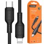 Kabel KAKU 3A 120 cm USB Typ C na iPhone 20W KSC-536 Typ C + Lighting KAKU Czarny