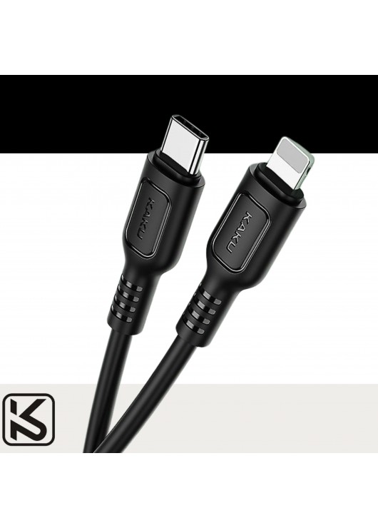 Kabel KAKU 3A 120 cm USB Typ C na iPhone 20W KSC-536 Typ C + Lighting KAKU Czarny