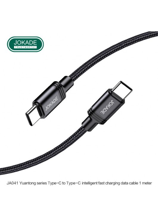 KABEL JOKADE 100W JA041 TYP-C DO TYP-C CZARNY Typ C / Typ C JOKADE Czarny