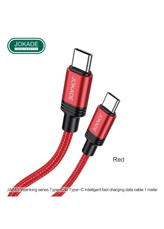 KABEL JOKADE 100W JA041 TYP-C DO TYP-C Typ C / Typ C JOKADE Czerwony