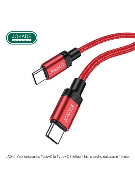KABEL JOKADE 100W JA041 TYP-C DO TYP-C Typ C / Typ C JOKADE Czerwony