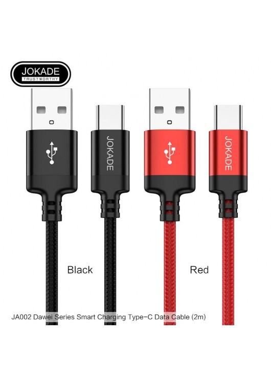 Kabel USB JOKADE JA002 2m TYP C CZARNY Typ C JOKADE Czarny