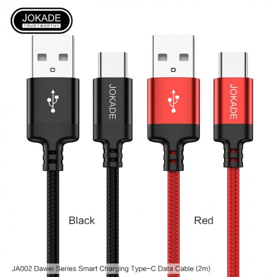 Kabel USB JOKADE JA002 2m TYP C CZARNY Typ C JOKADE Czarny