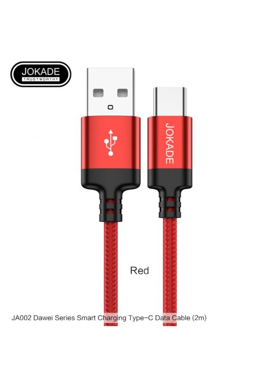 Kabel USB JOKADE JA002 2m TYP C CZERWONY Typ C JOKADE Czerwony