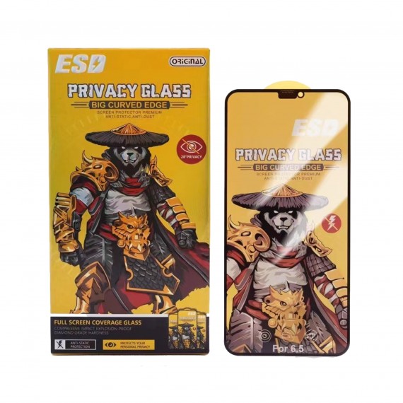 Szkło Hartowane Anti Static PRIVACY Apple iPhone 11 Pro Max TOP GLASS Czarny