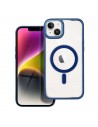 Futerał Color Edge Mag Cover kompatybilny z MagSafe Apple Iphone 14 Plus Przezroczysty z niebieska ramka
