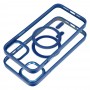 Futerał Color Edge Mag Cover kompatybilny z MagSafe Apple Iphone 14 Plus Przezroczysty z niebieska ramka