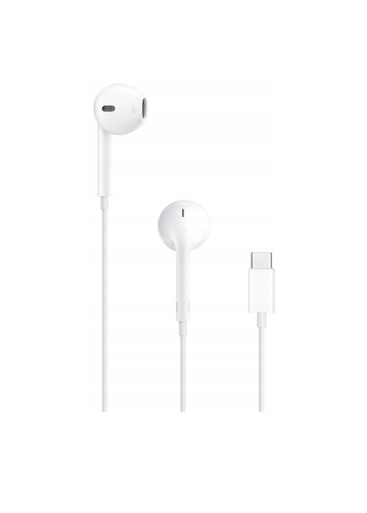 Oryginalne słuchawki Apple MTJY3ZM/A USB-C Biały (blister EU) Typ C Apple Biały