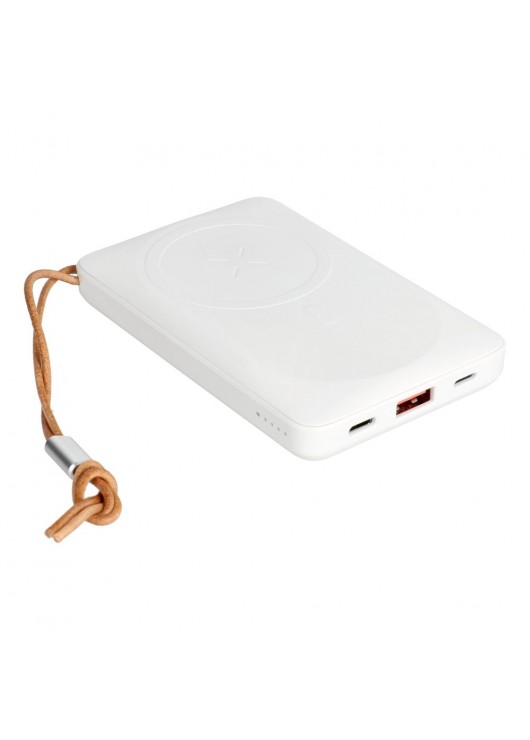 VEGER powerbank 10 000 mAh z ładowaniem indukcyjnym kompatybilny z MagSafe PD QC3.0 2A 20W MagOn (VP1151 / W1151) biały Biały