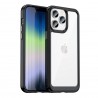 Outer Space Case etui z żelową ramką czarny Apple Iphone 14 PRO MAX Przezroczysty z czarną ramką