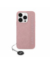 Etui Karl Lagerfeld Saffiano Rhinestones & Charm - różowe Apple Iphone 15 Pro Max Karl Lagerfeld Różowy