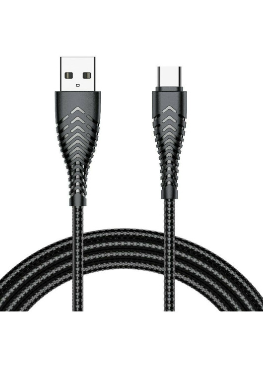 VEGER kabel USB A do Typ C 2,4A V104 1,2 m czarny Typ C Czarny