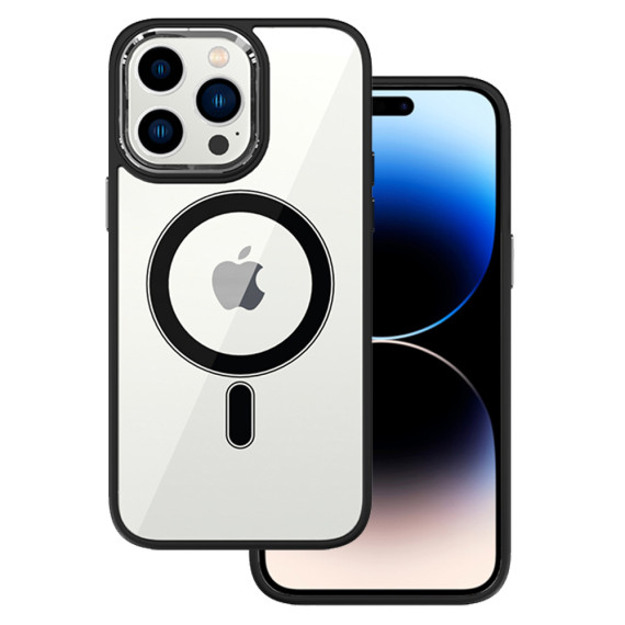 Tel Protect Magnetic Clear Case Apple Iphone 15 Plus Tel Protect Przezroczysty z czarną ramką