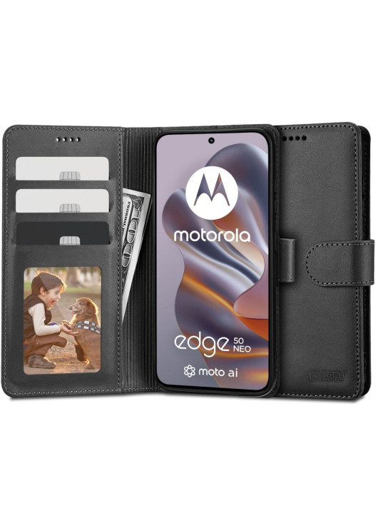 Etui Portfel Motorola Edge 50 Neo Tech-Protect Czarny