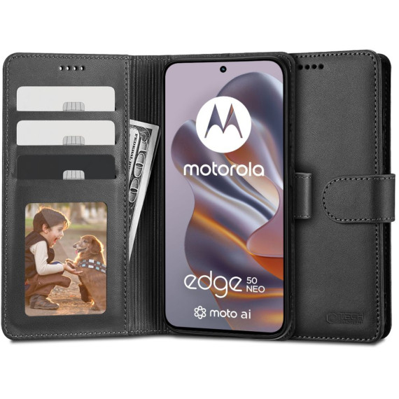 Etui Portfel Motorola Edge 50 Neo Tech-Protect Czarny