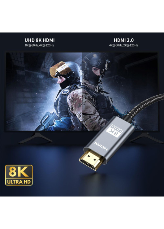 TECH-PROTECT ULTRABOOST HDMI 2.1 CABLE 4K 120HZ / 8K 60HZ 200CM BLACK Tech-Protect Czarny