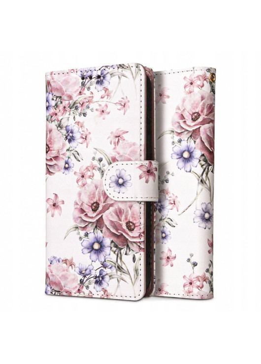 Etui Portfel Blossom Flower Samsung Galaxy A15 4G/ A15 5G Tech-Protect Biały