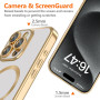 Futerał Electro Mag Cover Samsung S24 Ultra Przeźroczysty złota ramka
