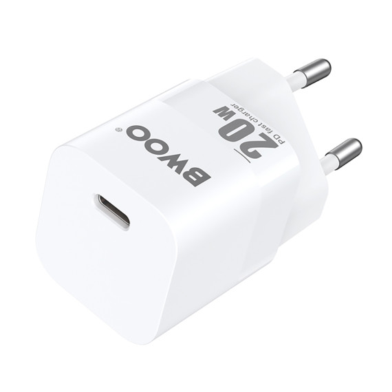 BWOO ładowarka sieciowa CDA155 20W mini wall charger USB-C USB C 20W Bwoo Biały