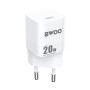 BWOO ładowarka sieciowa CDA155 20W mini wall charger USB-C USB C 20W Bwoo Biały