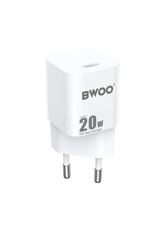 BWOO ładowarka sieciowa CDA155 20W mini wall charger USB-C USB C 20W Bwoo Biały