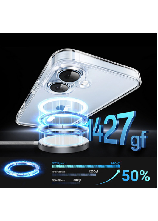 Etui Ugreen Classy Clear Magnetic na iPhone 16 - przezroczyste Apple iPhone 16 Ugreen Przezroczysty