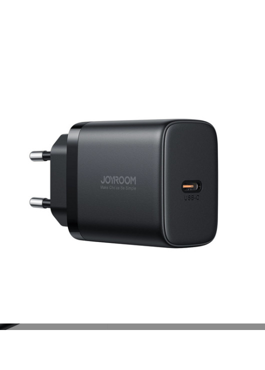 Szybka ładowarka Joyroom JR-TCF11 do 25W + kabel USB-C / USB-C 1m - czarna Typ C JOYROOM Czarny