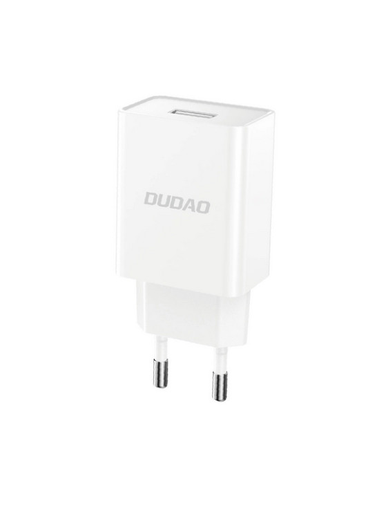 Ładowarka sieciowa Dudao A4EU USB-A 2.1A - biała + kabel USB-A - USB-C Typ C Dudao Biały