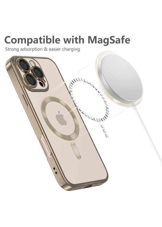 TECH-PROTECT MAGFLEX MAGSAFE SHINY DESERT Apple iPhone 16 pro Tech-Protect Przeźroczysty złota ramka