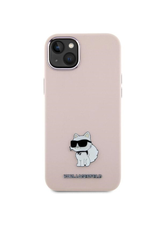  Karl Lagerfeld nakładka KLHCP15SSMHCNPP różowa HC SILICONE C METAL PIN Apple Iphone 15 Karl Lagerfeld Różowy
