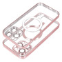 Futerał Electro Mag Cover Apple iPhone 16 pro Inny Przezroczysty z ramką złoty róż