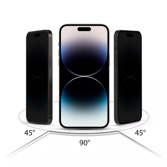 Szkło Hartowane Privacy Apple Iphone 15 Pro Czarny