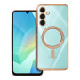 Futerał Electro Mag Cover Samsung Galaxy A16 4G/5G Przezroczysty z ramką złoty róż