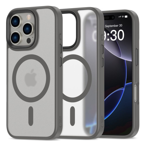 TECH-PROTECT MAGMAT MAGSAFE MATTE TITANIUM Apple iPhone 16 pro Tech-Protect Odcienie szarego