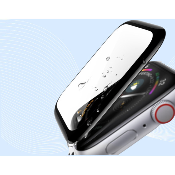 Hartowane szkło HARD PMMA Full Glue Watch Protector Apple 41 mm Przezroczysty