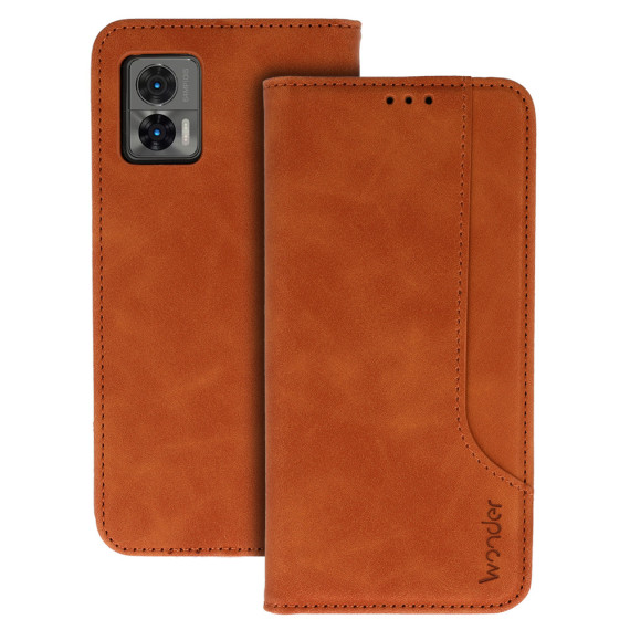 Etui Portfel Motorola Edge 30 Neo Inny Brązowy