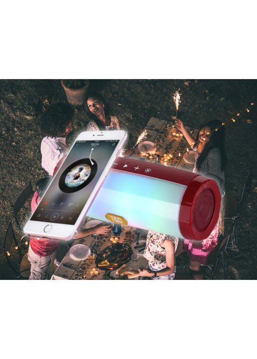 Głośnik Bluetooth TG165C Czerwony T&G Odcienie czerwonego