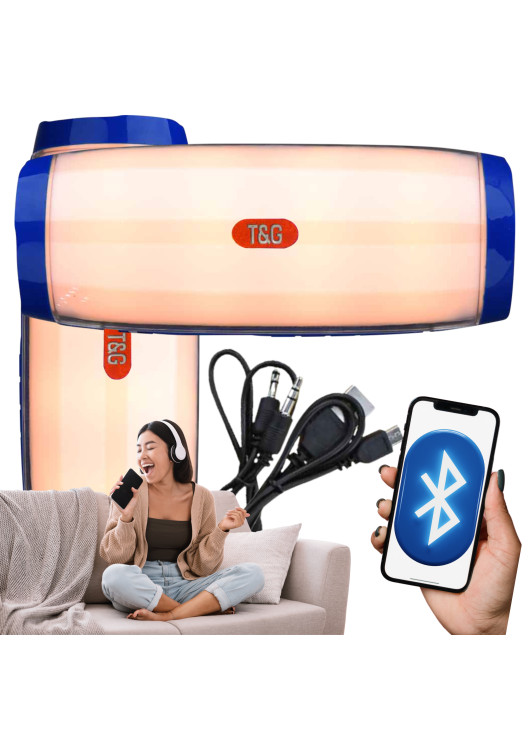 Głośnik Bluetooth TG165C Fioletowy T&G Odcienie fioletowego