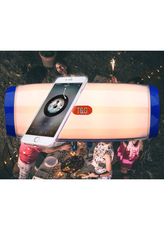 Głośnik Bluetooth TG165C Fioletowy T&G Odcienie fioletowego