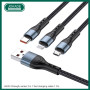 Kabel 3w1 do iPhone Lightning 8-pin + Typ C + Micro JA024 JOKADE Czarny