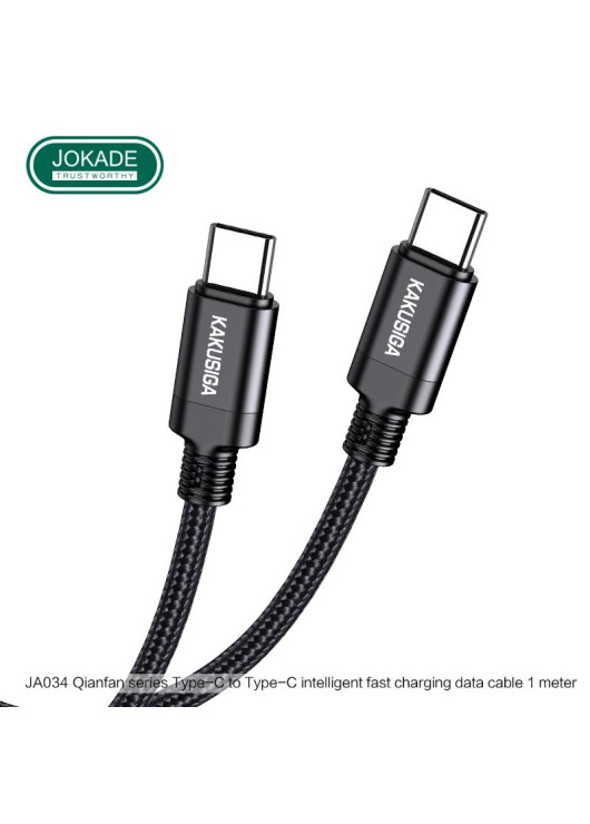 Kabel USB JOKADE JA034 C-C CZARNY Typ C / Typ C JOKADE Czarny