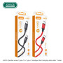 Kabel USB JOKADE JA034 C-C CZERWONY Typ C / Typ C JOKADE Czerwony