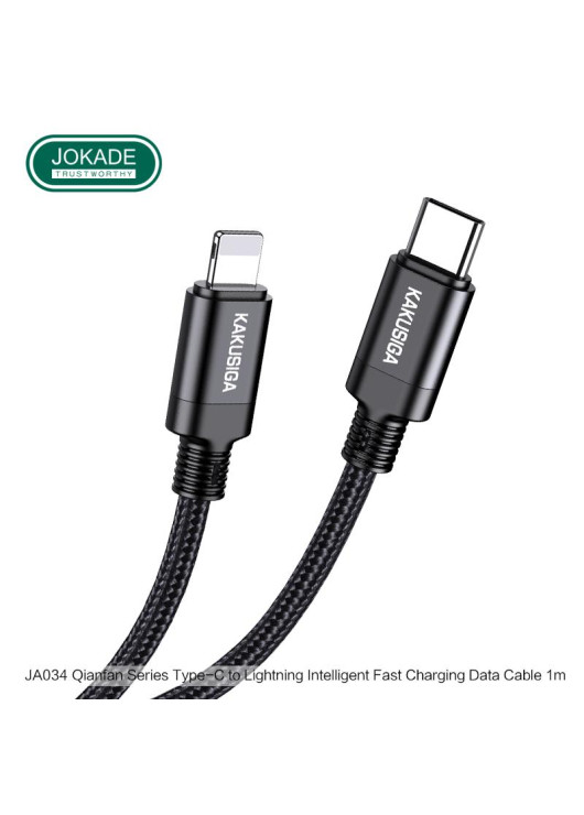 Kabel USB JOKADE JA034 C-LIGHTNING CZARNY Typ C /iPhone Lightning JOKADE Czarny