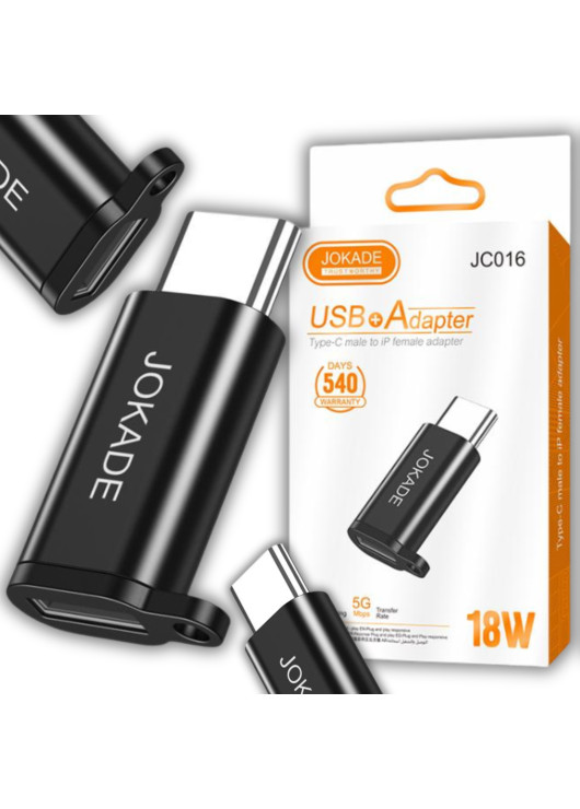 Adapter Type C męski do Lightning JOKADE JC016 JOKADE Czarny