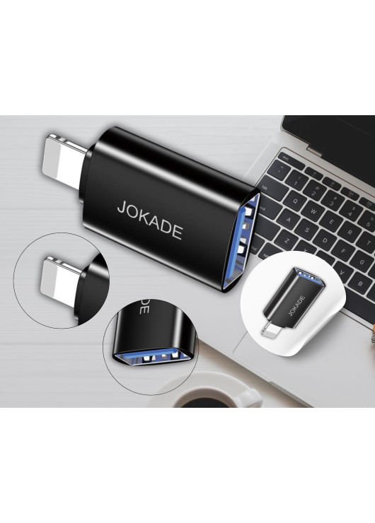 Adapter OTG Lightning do USB żeński JOKADE JC018 JOKADE Czarny