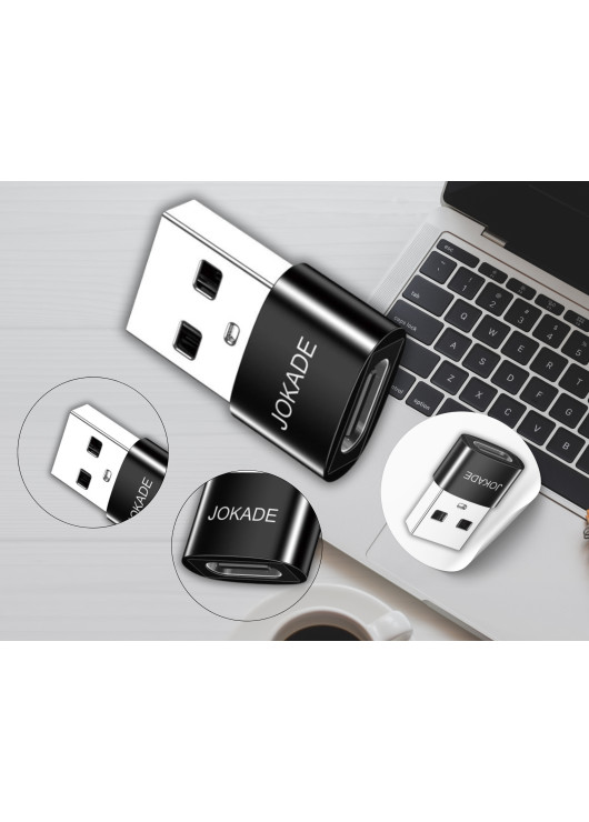 Adapter USB męski do TYP C żeński JOKADE JC020 JOKADE Czarny