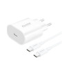 FONENG ładowarka sieciowa EU39 PD 20W 1xUSB-C + kabel USB-C - USB-C Biały Foneng Biały