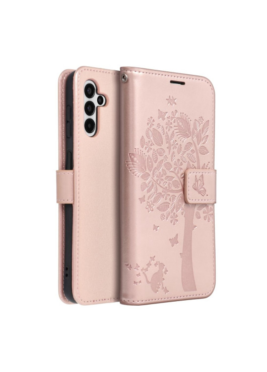 Etui Portfel Mezzo Drzewo Samsung Galaxy A36 5G Forcell Różowy